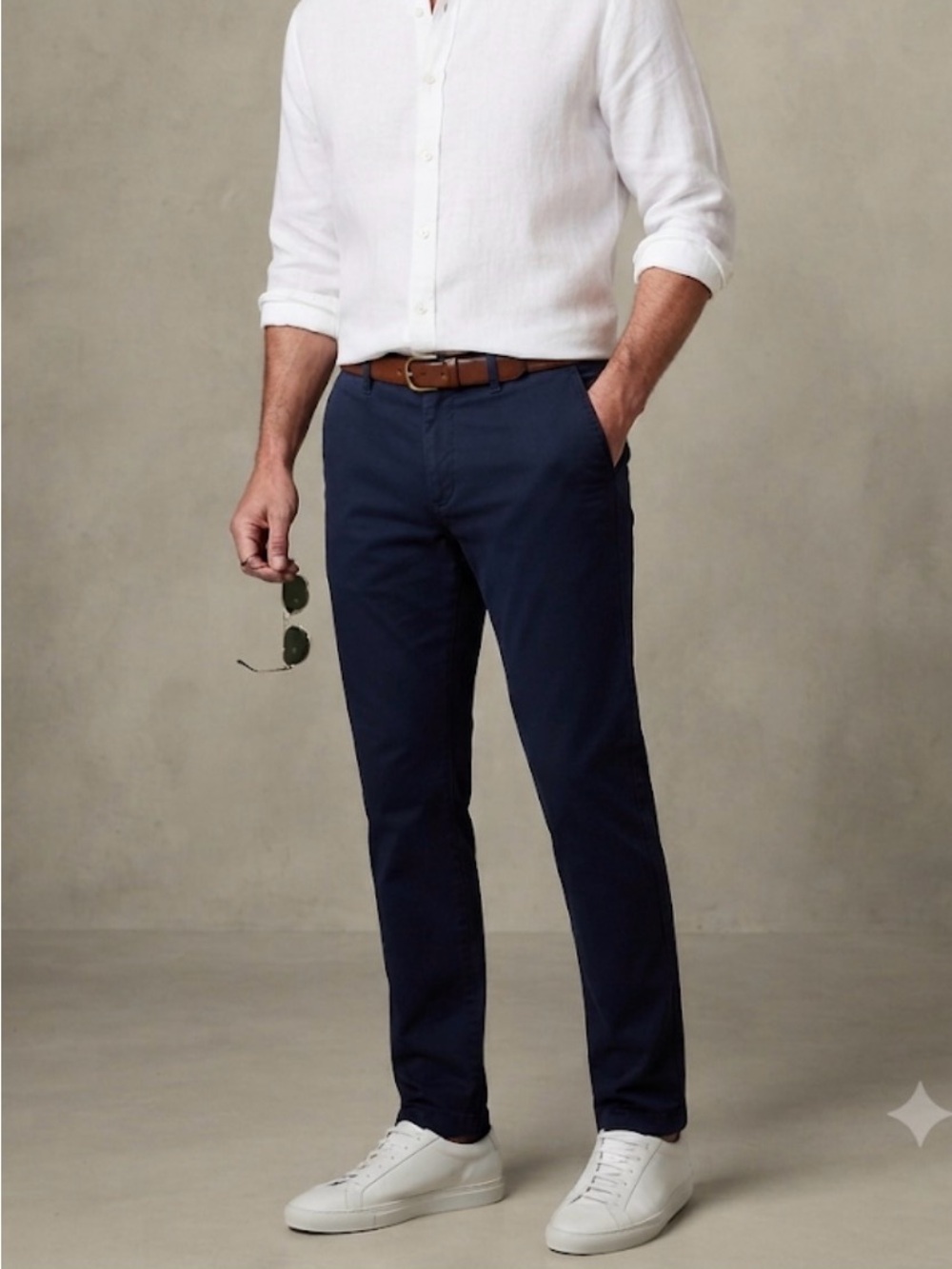 New J Crew Mens Navy Blue Athletic Slim Fit Flex Chino Pants  sz 38 x 32